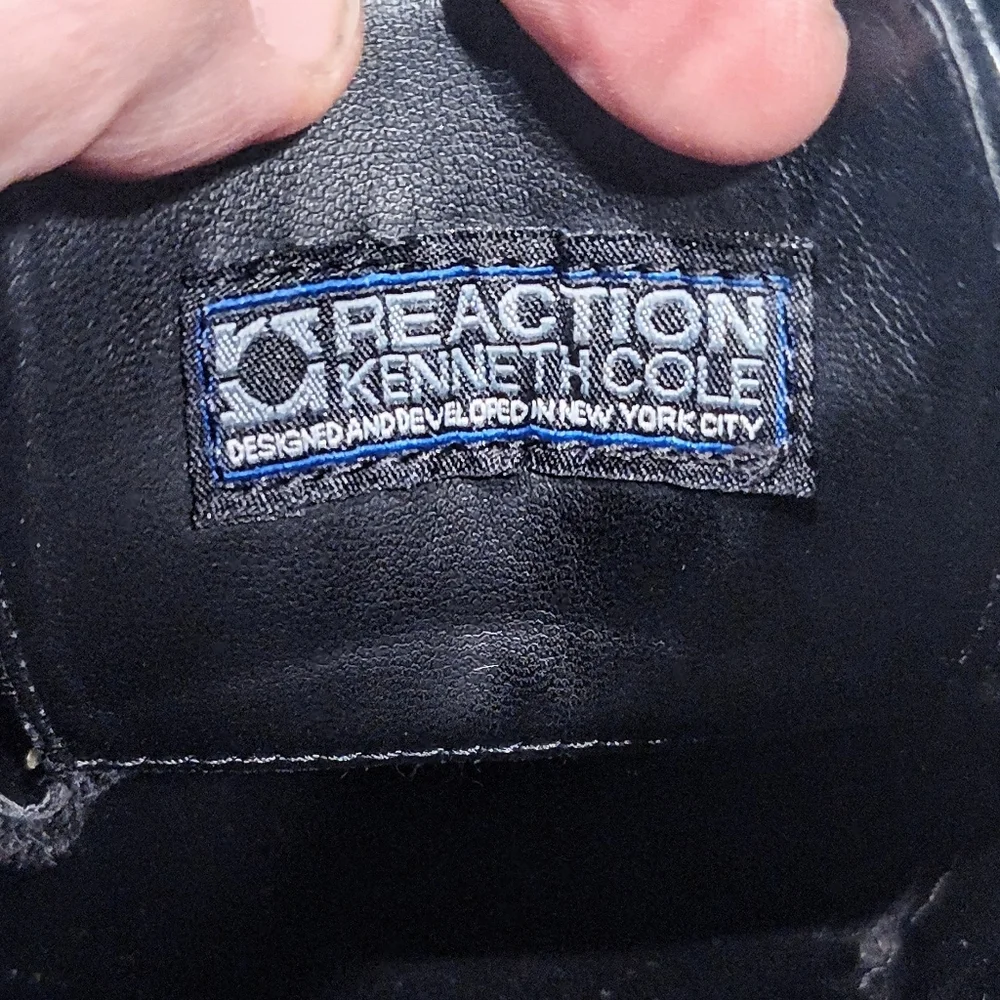 Reaction Kenneth Cole Ultra Slick Mens Size 11.5 M Black Man-made Dress Lace-Up - Picture 10 of 12